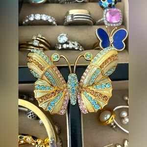 Swarovski butterfly brooch